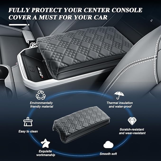 BIBIBO for 2025 2026 GMC Terrain Center Console Armrest Cover 2025 2026 GMC Terrain (Elevation/AT4/Denali) Arm Rest Cover 2025 GMC Terrai Accessories Terrain 2025 2026