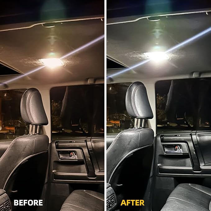 EASY EAGLE 16 Pcs Super Bright 6000K White LED Interior Light Bulbs Kit Package for 2010-2020 2021 2022 Toyota 4Runner + and Install Tool (White)