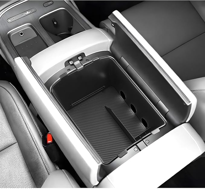 LUWU 2026 Palisade Center Console Organizer Compatible with 2026 Hyundai Palisade Accessories Armrest Console Organizer Lower Armrest Insert Tray Palisade LX3 2026 Accessories Black (Only for 7-Seat)