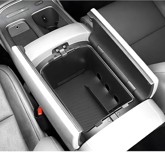 LUWU 2026 Palisade Center Console Organizer Compatible with 2026 Hyundai Palisade Accessories Armrest Console Organizer Lower Armrest Insert Tray Palisade LX3 2026 Accessories Black (Only for 7-Seat)