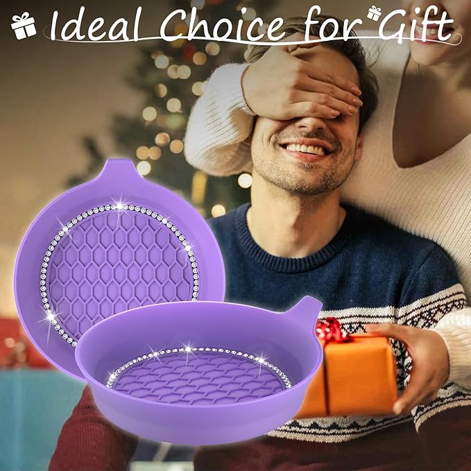 4 PCS Car Cup Coasters, Universal Cup Holder Coaster for Car Accessories, Bling CupHolders Insert for Women Non-Slip Silicone Car Cup Holder Coasters