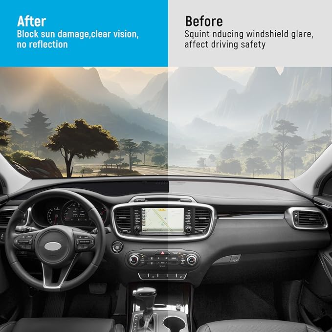 ZZEQYG Flannel Dash Cover Accessories for KIA Sorento 2016 2017 2018 2019 2020 Dashboard Cover Dash Mat Sunshield Pad