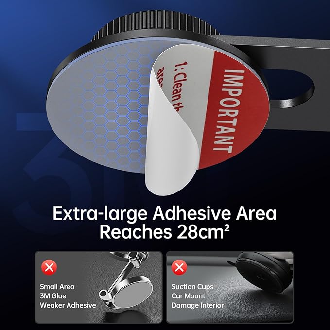 SYNCWIRE Fits MagSafe Car Mount for Universal Dashboard,Tesla Screen,Magnetic Phone Holder for Car, Foldable Aluminum Alloy Arm, Super Stable Car Mount for iPhone 17 Pro Max 16 15 14 13 12&All Phones