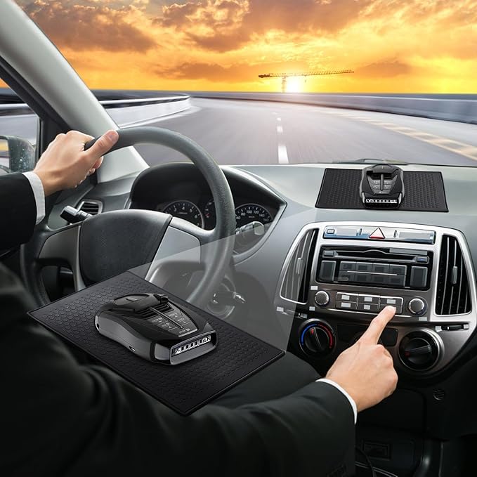 Anti Slip Sticky Pad for Car Dashboard, Non-slip Dash Adhesive Gel Mat 7.9x5.1 Inch for Phones Radar Detector Sunglasses Keys GPS Coins Electronic Devices (2 Pack)