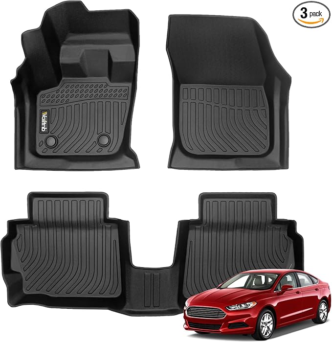 Wailtnb-All Weather Floor Mats for Ford Fusion 2013-2016 & Lincoln MKZ 2013-2016 Custom Fit Ford Fusion 2013-2016 Waterproof Durable Accessories for Lincoln MKZ