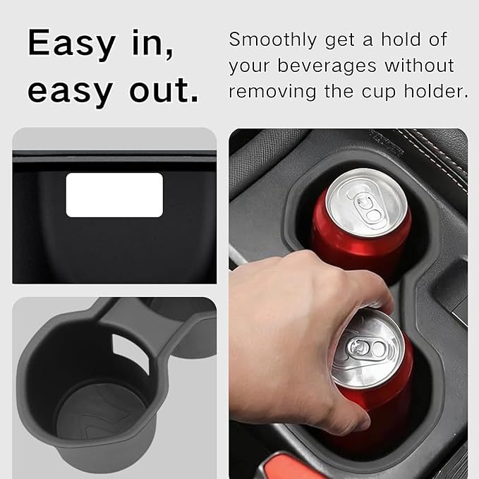 Cup Holder Insert and Wireless Charging Mat Compatible with 2025 Subaru Forester Center Console Insert Interior Protector Silicone Anti-Slip Pad for 2025 Subaru Forester Accessories