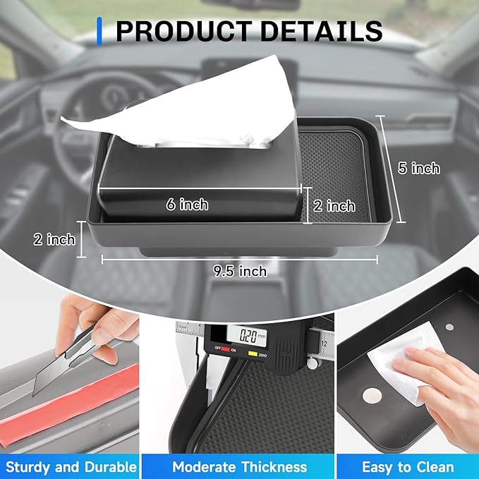SXCY for 2022-2025 Mitsubishi Outlander Screen Back Organizer [Not for Outlander Sport] 2024 2025 Outlander Dashboard Tray 2024 2025 Outlander Accessories 2025 Outlander Behind Screen Tissue Tray