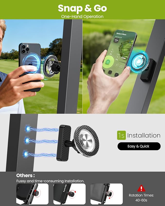 Stocking Stuffers Gifts for Men Dad Him, Magnetic Golf Cart Phone Holder, 360° Rotation Golf Accessories for Mens Gifts, Mens Stocking Stuffers 2025, White Elephant Gifts for Grandpa Papa Husband