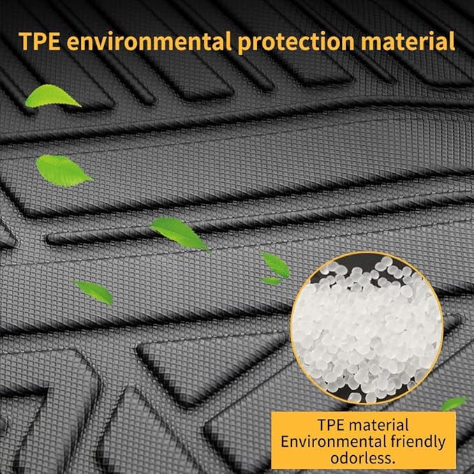 AOMSAZTO Floor Mats for Ford Mustang/Mustang GT 2015-2024 2025 - All Weather Car Floor Liners 1st & 2nd Row Anti Skid Car Mats (Fit Convertible/Coupe/GT/EcoBoost Models)