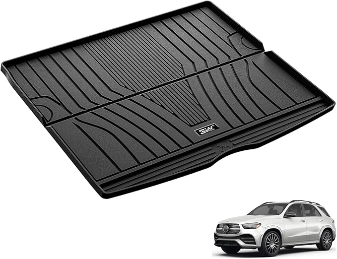 3W Trunk Mat for Mercedes Benz GLE 2020-2026 SUV, 350/43 AMG/450/53 AMG/580/63 AMG S Cargo Liner Heavy Duty All Weathe Custom Fit Trunk Liner for Benz GLE (Not Fit for Coupe)