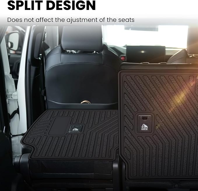 LASFIT Premium Extra Thick Rear Seat Back Covers for Toyota 4Runner 2025 2026 Seat Back Cover | TPE Custom Fit Waterproof 4 Runner 5/7 Seater Second Row Back Seat Backrest Protector Mat Liner