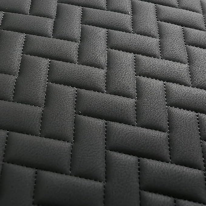West Llama Full Set Car Seat Covers for Front and Rear Bottom Seats Only, Luxury PU Leather Car Seat Pads Protectors Waterproof and Wear-Resistant,Black