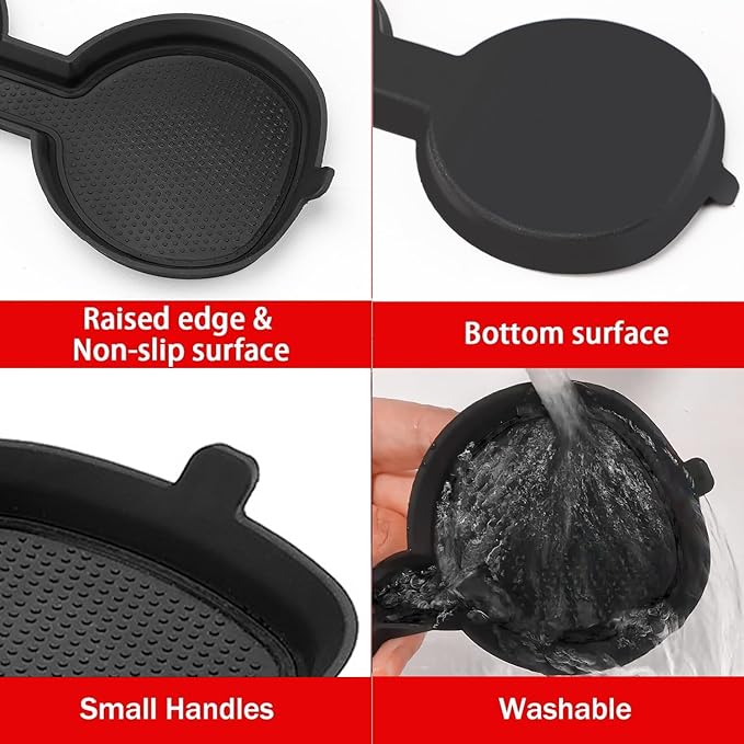 Auovo 3D Cup Holder Inserts for Toyota RAV4 Accessories 2025 2024 2023 2022 2021 2020 2019 Silicone Center Console Cup Holder Coaster Liner Mat Pad Interior Trims (Black, 2pcs kit)