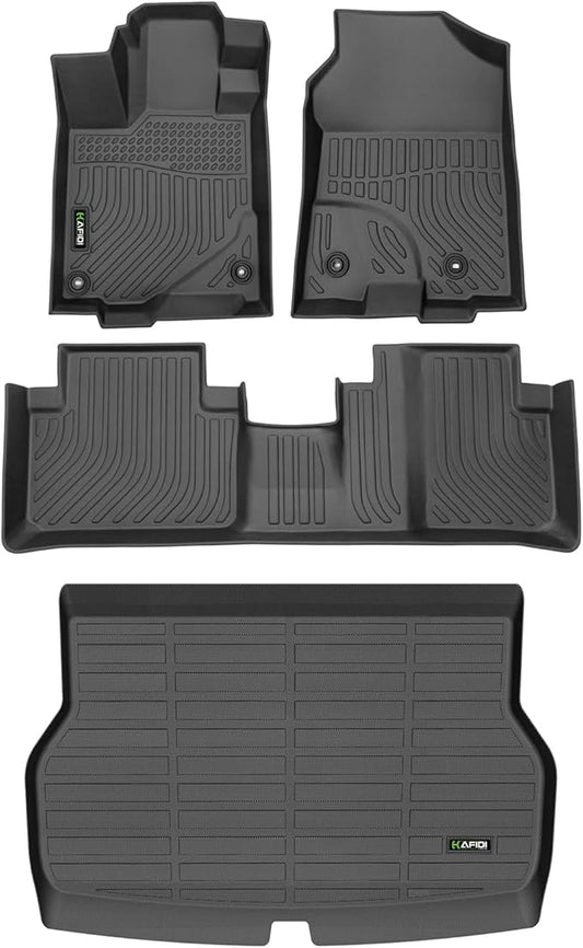All Weather Floor Mats & Cargo Liner for Acura RDX 2013 2014 2015 All Weather Protection TPE Anti-Slip Automotive Full Set Floor Liners Custom Accessories - Black