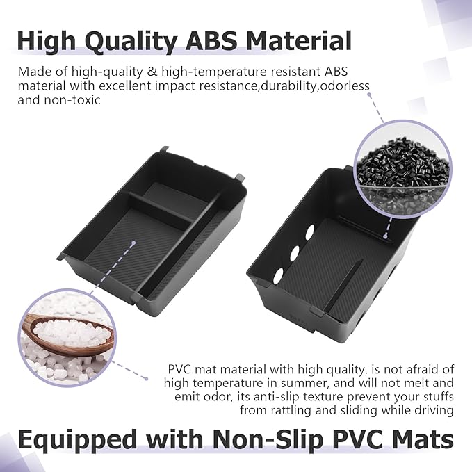 LUWU 2026 Palisade Center Console Organizer Compatible with 2026 Hyundai Palisade Accessories Armrest Console Organizer Armrest Insert Tray Palisade LX3 2026 Accessories Black 2-Pack