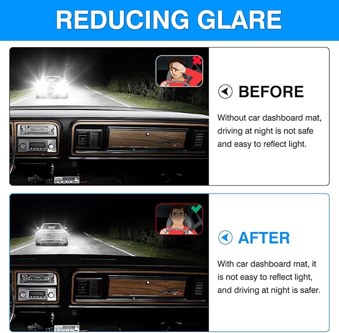 Autorder Dashboard Cover Mat for 1973-1977 1978 1979 Ford F100/F150/F250/F350/Bronco Pickup Truck Accessories Dash Cover Upgrade Velvet Dash Mat Sunshade Glare UV Rays Protector