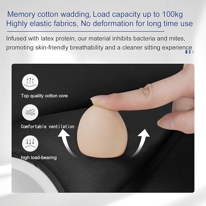 Ergonomic Back Support Office Chair Posture Correction Back Tailbone Pain Relief Seat Cushion Memory Foam Portable Floor seat Comfortable Lumbar Pillow Home Outdoor Gaming