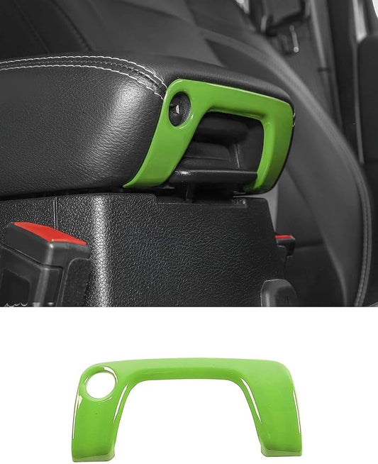 Savadicar Green Interior Accessories - Armrest Switch Bezel Trim Cover for 2018-Present Jeep Wrangler JL JLU 4XE & Gladiator JT - Solid Color Interior Decor Upgrade Option, 1-Piece