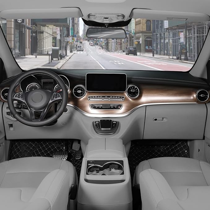 SEG Direct Car Steering Wheel Cover for Medium Standard Size Steering Wheels with 14 1/2-15 inches Outer Diameter, Black Microfiber Leather