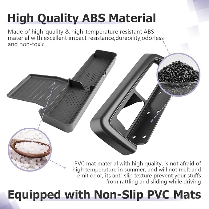 LUWU 2026 Honda Passport Accessories Compatible with 2023 2024 2025 2026 Pilot & 2026 Passport Center Console Organizer, Armrest Storage Box Tray Organizer Insert Tray 2025 Pilot Accessories Black