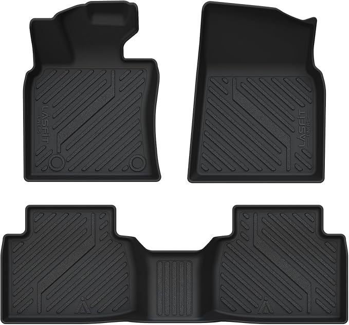LASFIT Floor Mats for Toyota Camry 2018-2024 (Only Fit Hybrid), Custom Fit TPE All Weather Floor Liners for Camry 2018 2019 2020 2021 2022 2023 2024 1st & 2nd Row Car Mats, Black
