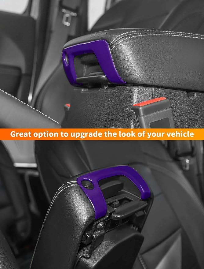Savadicar Purple Interior Accessories - Armrest Switch Bezel Trim Cover for 2018-Present Jeep Wrangler JL JLU 4XE & Gladiator JT - Solid Color Interior Decor Upgrade Option, 1-Piece