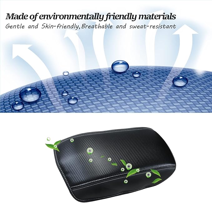 SKTU for 2019-2026 Subaru Ascent Armrest Cover 2023-2026 Ascent Center Console Cover 2023 2024 2025 2026 Ascent Accessories Armrest Pad 2023-2026 Ascent Center Console Soft Cushion (Black Line)