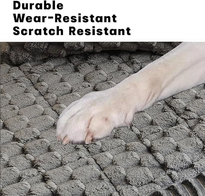 Non-Slip Dog Bed Mat for Car, Fuzzy Backseat Pet Mat, Travel Pet-Friendly Seat Cover for Cars, Compatible with Backseat Extenders and Seat Protectors 24.8x54 inch