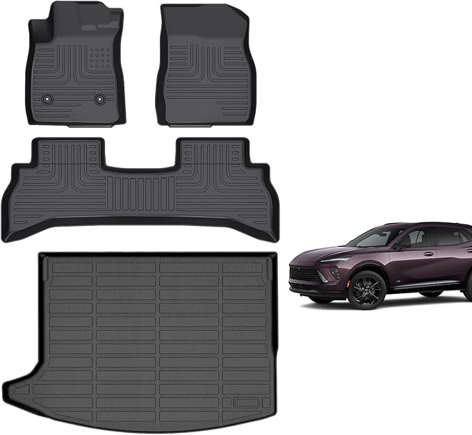 for Buick Encore GX FWD Floor Mats 2020 2021 2022 2023 2024 2025 2026 (Preferred/Select/Essence/Sport Touring/Avenir), TPE Automotive All Weather Custom Car Floor Mats Cargo Liner Full Set Accessories