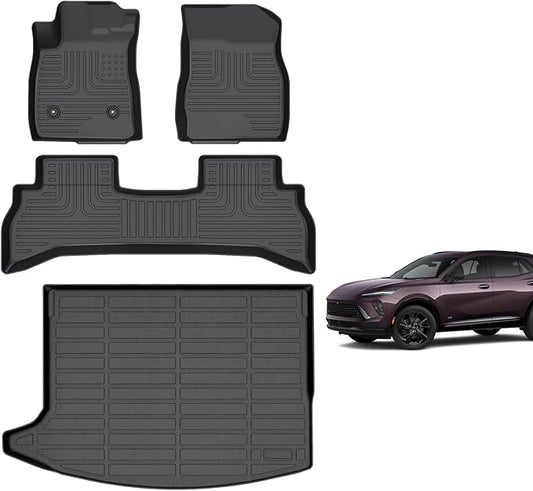 for Buick Encore GX FWD Floor Mats 2020 2021 2022 2023 2024 2025 2026 (Preferred/Select/Essence/Sport Touring/Avenir), TPE Automotive All Weather Custom Car Floor Mats Cargo Liner Full Set Accessories