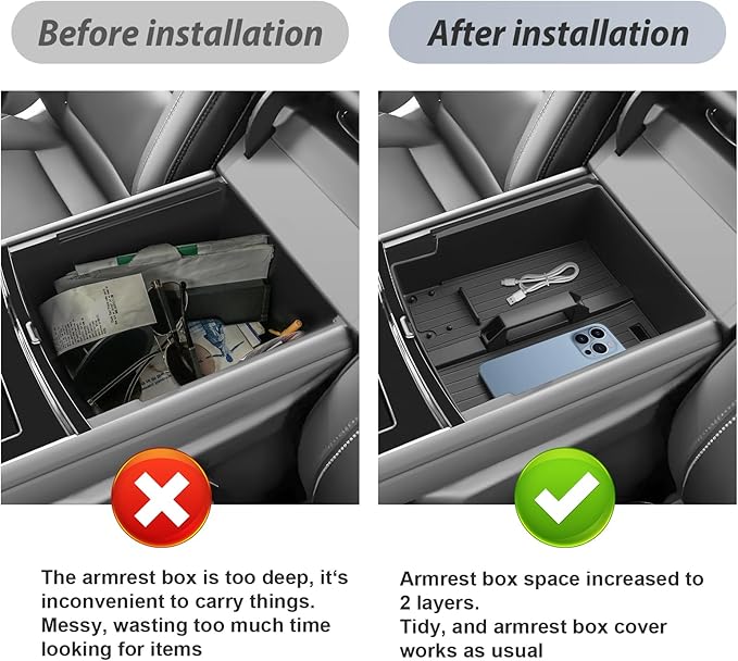 SKTU for 2024 2025 2026 Chevy Traverse Center Console Organizer 2024 2025 2026 Traverse (LS/LT/Z71/High Country/RS) Console Tray 2024 2025 2026 Chevy Traverse Accessories with Sunglasses Holder