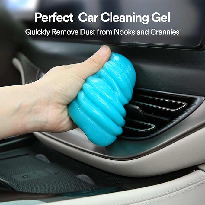 PULIDIKI Car Cleaning Gel for Car Detailing Kits Car Putty Auto Detailing Tools Car Interior Cleaner Car Cleaning Slime Car Accessories Blue Pink Stocking Stuffers for Women Men Teens Adults (2Pack)