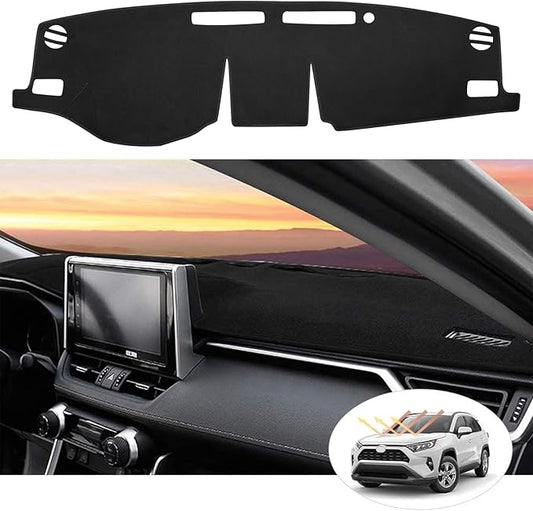 SPEEDWOW Dashboard Dash Board Cover Mat Compatible with Toyota RAV4 2019-2024(Without HUD Models)