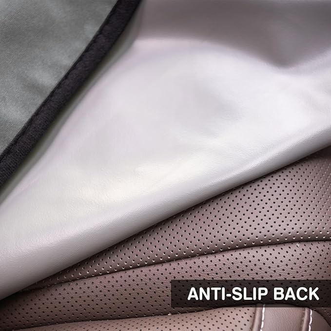 Leader Accessories Grey Car Seat Cover Front Seats Protector for Gym Workout,Running,Swimming,Beach and Hiking,Waterproof Velvet Bucket Seat Cover for Car Trucks SUV Jeep