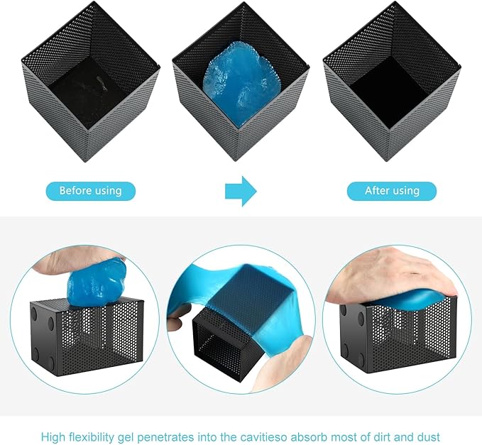 DNA MOTORING 4 Pack Car Cleaning Gels Auto Detailing Tools Cleaning Putty Car Interior Cleaner, Car Jelly Cleaner, Keyboard Cleaner, Car Cleaning Supplies Car Gifts for Men Women, TOOLS-00150