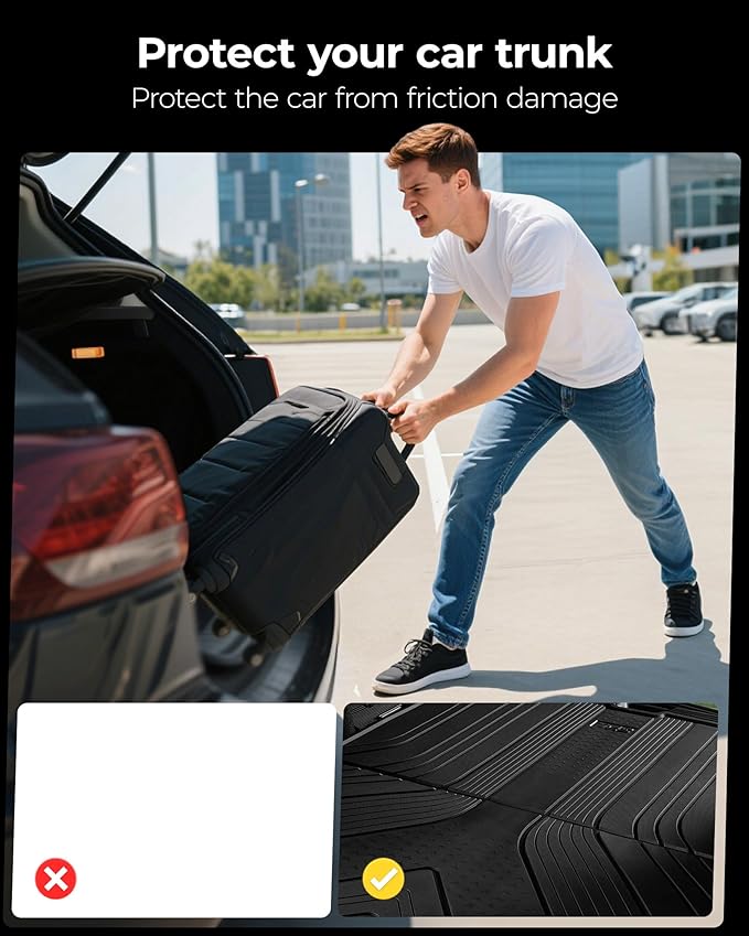 3W Backrest Liner & Cargo Liner for Nissan Pathfinder 2022 2023 2024 2025, Cargo Liner Trunk Mat TPE All Weather Back Seat Cover Protector Pathfinder Accessories