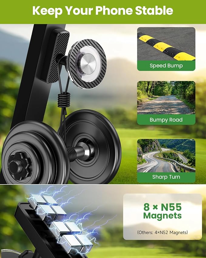 Stocking Stuffers Gifts for Men Dad Him, Magnetic Golf Cart Phone Holder, 360° Rotation Golf Accessories for Mens Gifts, Mens Stocking Stuffers 2025, White Elephant Gifts for Grandpa Papa Husband