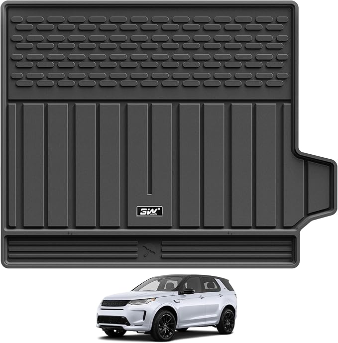 3W Cargo Liner Fit for Range Rover Sport 2014-2022,TPE All Weather Custom Fit Trunk Mat for Range Rover Sport Full Set Car Mats, Black