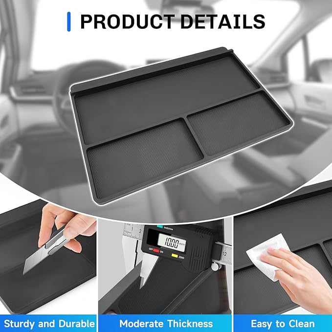 SXCY for 2025 Toyota Sienna Accessories 2021-2025 Sienna Armrest Protective Mats [Not for Cool Box] 2024 2025 Sienna Accessories Center Console Inserts Liner Anti-Slip Anti-Dust Waterproof Mats