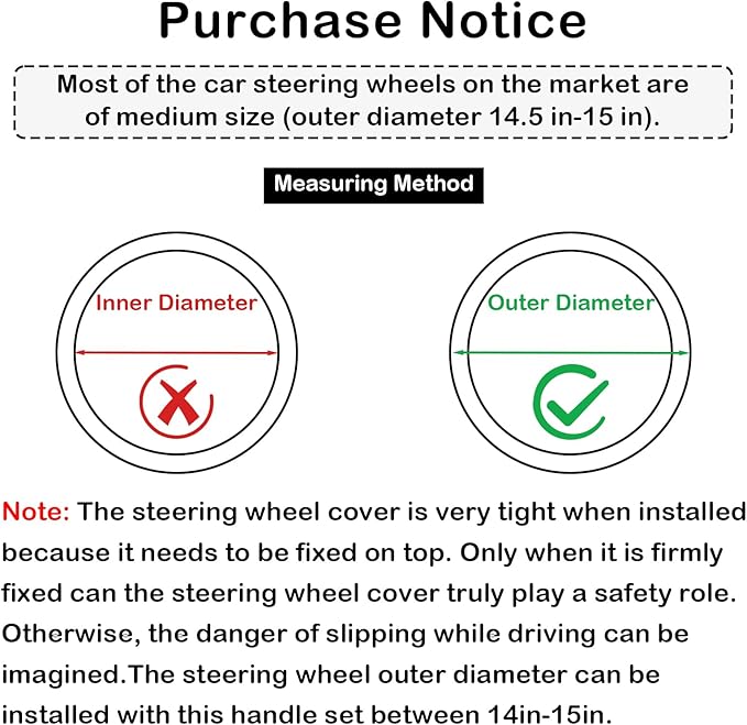 White Embroidery Butterfly Car Steering Wheel Cover,14.5-15 Inch Universal Leather Covers Breathable Anti-Slip Odorless Steering Wheels Accessories for Men Women