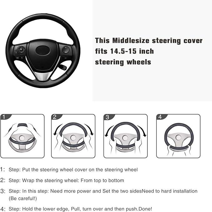 Flying Banner car Steering Wheel Cover Faux Leather Massage Universal fit 3D Honeycomb Hole Anti-Slip Sporty 15 Inches (Tan Tan)