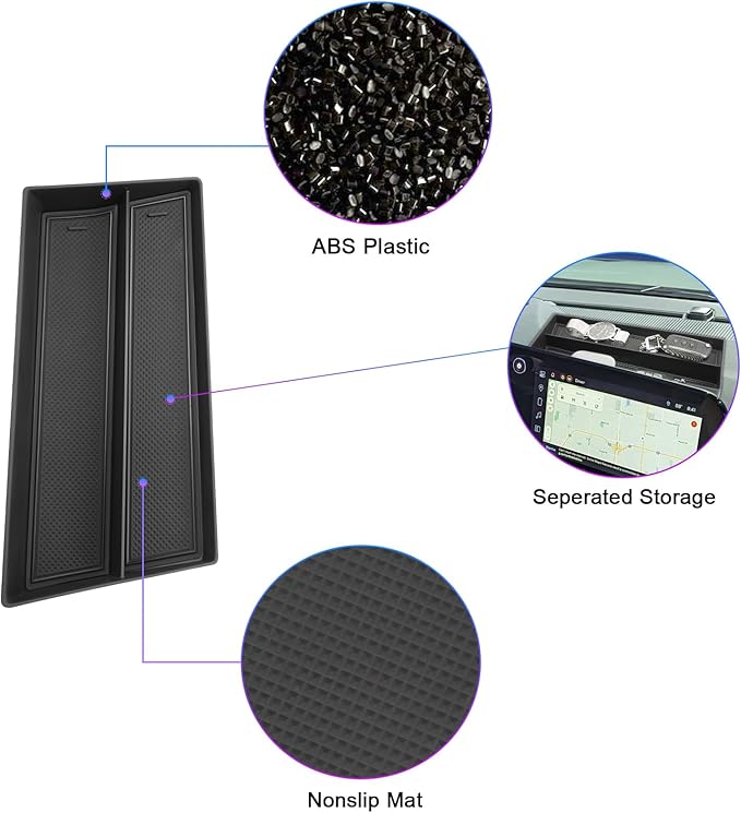 SXCY for 2025 Chevrolet Equinox Center Console Organizer for Chevy Equinox 2025 Accessories Dashboard Tray for Equinox 2025 Accessories 2025 Equinox Screen Back Organizer [Only for Equinox Gas!!]