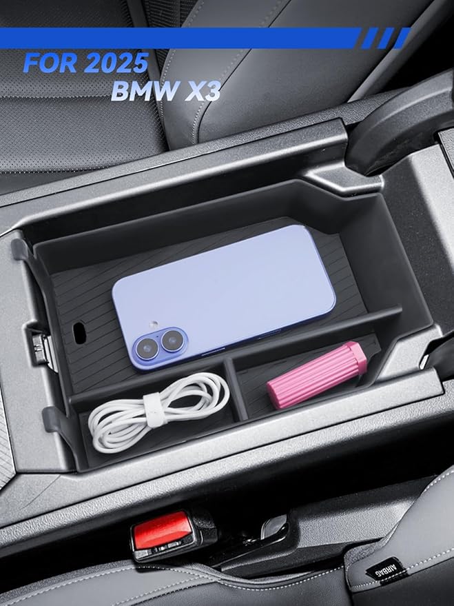 for BMW X3 Center Console Organizer BMW X3 G45 (30 xDrive/M50 xDrive) Accessories Armrest Tray Middle Storage Box Insert Container Durable ABS Plastic