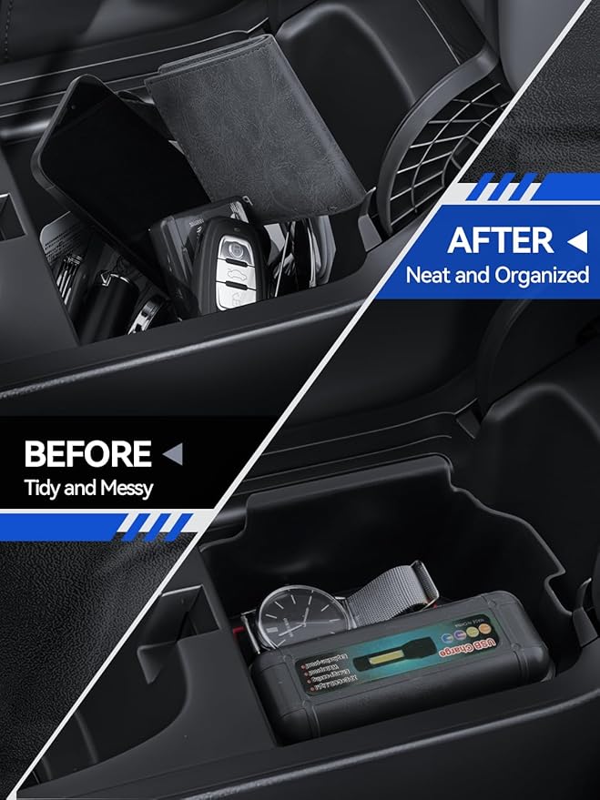 for Acura Integra Center Console Organizer 2023 2024 2025 Acura Integra Accessories Armrest Tray Middle Storage Box Insert Container Durable ABS Plastic