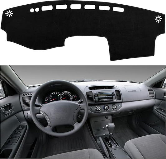 SPEEDWOW Dashboard Dash Board Cover Mat Carpet Compatible for 2002-2006 Toyota Camry Dashboard mat Covers Internal Accessories Black