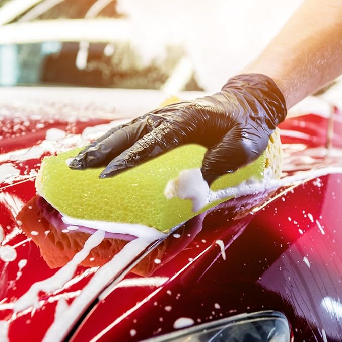 Yaomiao 4 Pcs Bug Scrubber Sponge Car Sponge Bug and Tar Remover Yellow Wash Cleaning Scrubber for Car Detailing