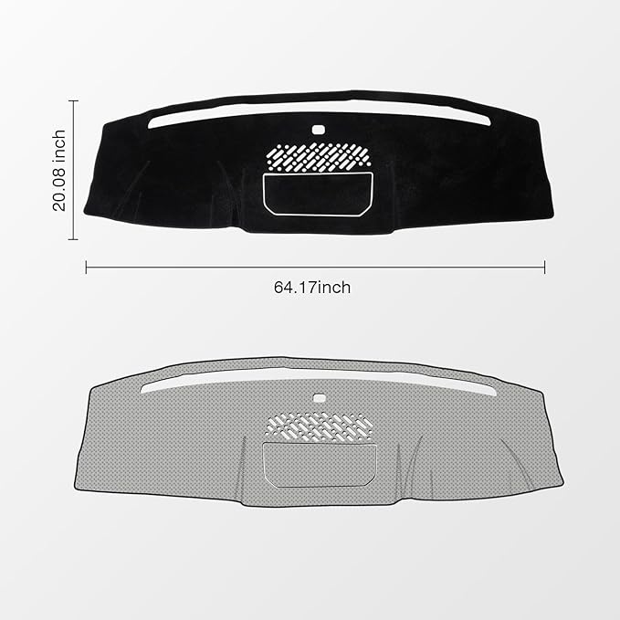 KUST Car Dash Cover for Ford F-150/F150 2021-2026 (Only fits for 12-inch Touch Screen Dashboard) Polyester Dashboard Cover Non-Slip Interior Accessories for F150 Custom Fit Dash Mat Black