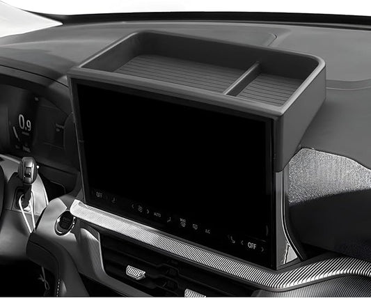 LUWU for 2025 Explorer Dashboard Storage Tray 2025 Ford Explorer Active/ST-Line/Platinum/ST 13.2-inch Behind Screen Organizer Center Console Display Box Dash Tray Explorer 2025 (Only for 13.2" Screen)