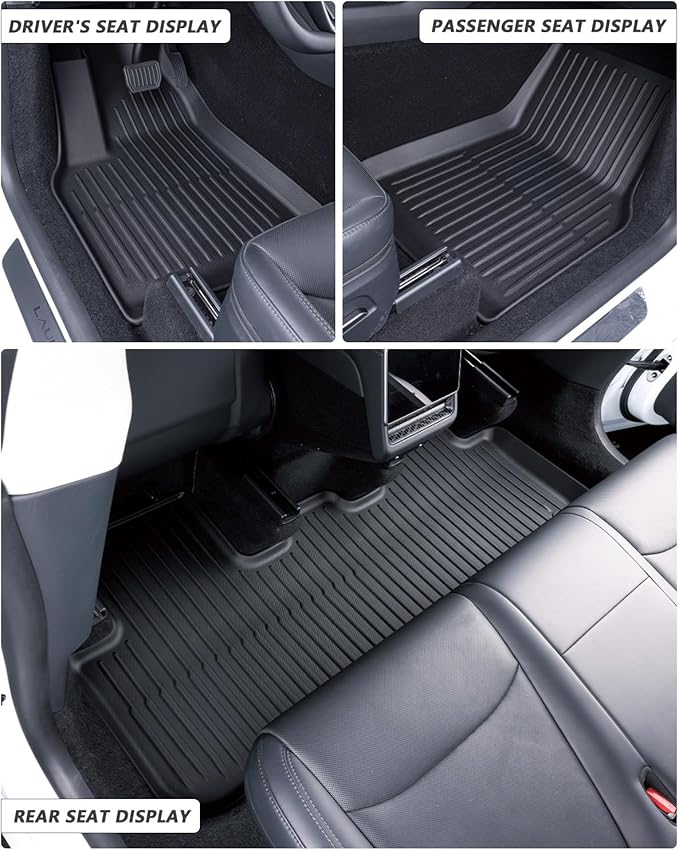 for New 2025 Tesla Model Y Juniper TPE Floor Mats & Front Rear Cargo Mat Full Cover Rear Trunk Mats Fit for New Version Tesla ModelY Juniper Accessories