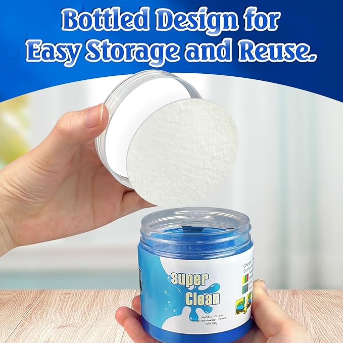 4 Pack Cleaning Gel, Car Putty Slime, Universal Auto Detailing Tools, Car Crevice Interior Cleaner Putty Gel, Cleaning Kit Dust Cleaning Mud for Car Vents, PC, Laptops, Cameras, Keyboard